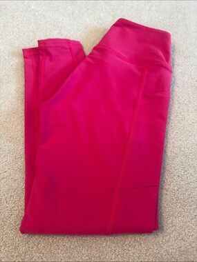 Bright Pink High-Waist Leggings